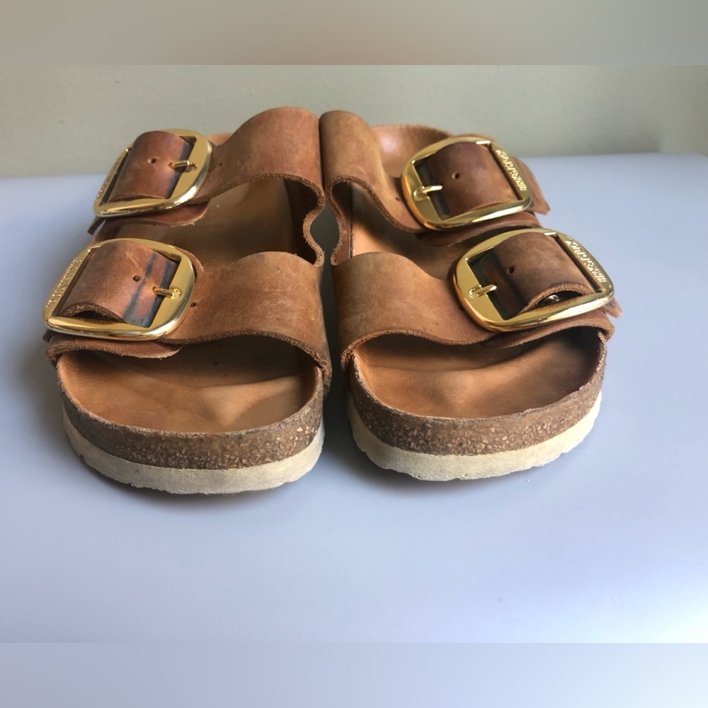 Birkenstock Arizona Big Buckle Oiled Leather Sandals Size: EUR 41 = US Womens 10 - Picture 4 of 13